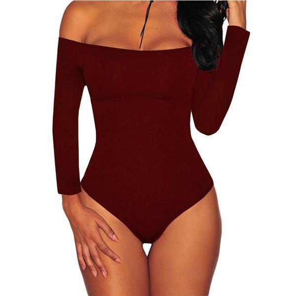 women's shapers black long sleeve bodycon bodysuit women backless off shoulder jumpsuits slash neck white femin rompers, Black;white
women's shapers black long sleeve bodycon bodysuit women backless off shoulder jumpsuits slash neck white femin rompers, Black;white