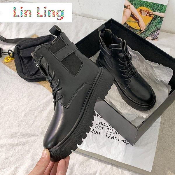 2021 linling new patent leather women boots round toe platform shoes women boots footwear square heel lace-up botas mujer, Black
2021 linling new patent leather women boots round toe platform shoes women boots footwear square heel lace-up botas mujer, Black