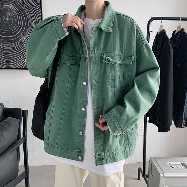 men's jackets spring autumn men denim korean solid hole streetwear leisure jean jacket khaki/black/army green fashion coat 6hwd 5efa, Black;brown
men's jackets spring autumn men denim korean solid hole streetwear leisure jean jacket khaki/black/army green fashion coat 6hwd 5efa, Black;brown