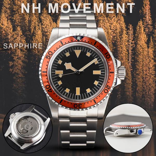 wristwatches 39.5mm mod watch vintage sapphire glass hollow watches man nh movement automatic luminous snow watchhand diy steel reloj, Slivery;brown
wristwatches 39.5mm mod watch vintage sapphire glass hollow watches man nh movement automatic luminous snow watchhand diy steel reloj, Slivery;brown