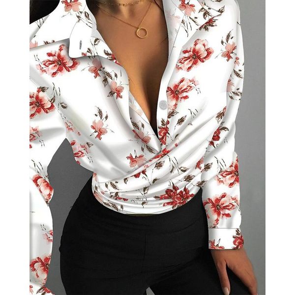 women's blouses & shirts 2021 autumn fashion ol commuting printing shirt women slim long sleeve elegant temperament turndown collar, White
women's blouses & shirts 2021 autumn fashion ol commuting printing shirt women slim long sleeve elegant temperament turndown collar, White