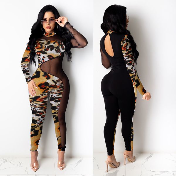 jumpsuit for women leopard print mesh sheer jumpsuit patchwork long sleeve romper club overall one piece, Gray
jumpsuit for women leopard print mesh sheer jumpsuit patchwork long sleeve romper club overall one piece, Gray