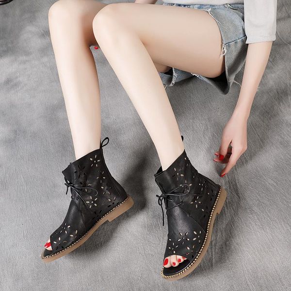 boots women leather embroidery shoes peep toe black sandals for ankle handmade genuine black2021
boots women leather embroidery shoes peep toe black sandals for ankle handmade genuine black2021