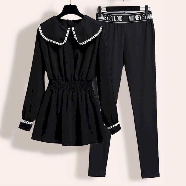 dress + casual pants autumn korean age-reducing two-piece suit plus size women's fashion slim loose black sets 210526, Black;gray
dress + casual pants autumn korean age-reducing two-piece suit plus size women's fashion slim loose black sets 210526, Black;gray