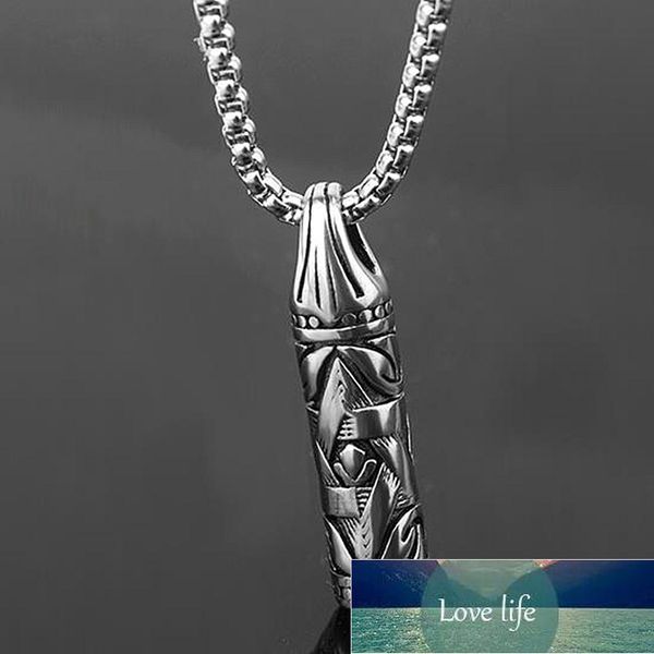 hnsp punk bullet pendant necklace for men, Silver 
hnsp punk bullet pendant necklace for men, Silver