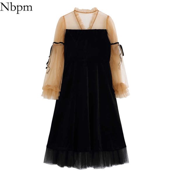 nbpm women fashion with see through butterfly sleeve women's dress bow single breasted mesh vestidos mujer party chic 210529, Black;gray
nbpm women fashion with see through butterfly sleeve women's dress bow single breasted mesh vestidos mujer party chic 210529, Black;gray