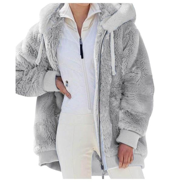 women's blouses & shirts stitching pocket hooded pullover sweatershirt warm artificial wool pockets coat outwear women outdoor jacket, White
women's blouses & shirts stitching pocket hooded pullover sweatershirt warm artificial wool pockets coat outwear women outdoor jacket, White