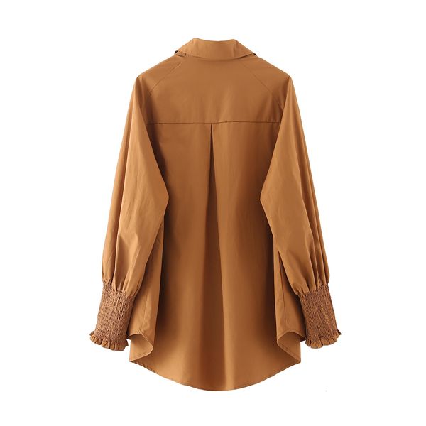 2021 new office lady brown loose solid color pocket shirt long sleeve womens oversize blouse z7c5, Tan;black
2021 new office lady brown loose solid color pocket shirt long sleeve womens oversize blouse z7c5, Tan;black