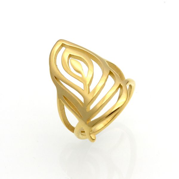 new gold color hollow big leaf rings for women stainless steel ring cocktail party fashion female jewelry, Silver
new gold color hollow big leaf rings for women stainless steel ring cocktail party fashion female jewelry, Silver