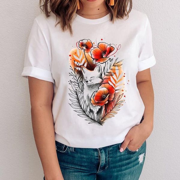 women graphic cartoon 90s korean summer spring fox animal clothes lady clothing tees print female tshirt t-shirt, White
women graphic cartoon 90s korean summer spring fox animal clothes lady clothing tees print female tshirt t-shirt, White