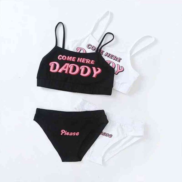 two piece set fashion come here daddy letter print tank sleeveless summer harajuku kawaii cropped feminino bikini, White;black
two piece set fashion come here daddy letter print tank sleeveless summer harajuku kawaii cropped feminino bikini, White;black