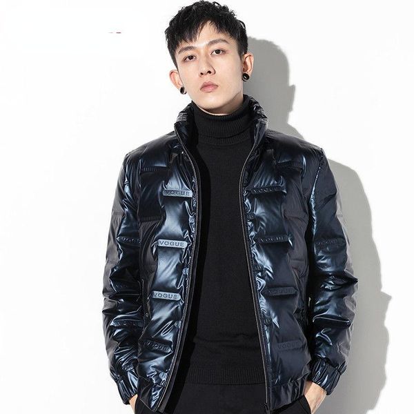 men's down & parkas fall/winter jacket stand-up collar fluffy bright coat fashion trend korean style all-match short coats y96, Black
men's down & parkas fall/winter jacket stand-up collar fluffy bright coat fashion trend korean style all-match short coats y96, Black