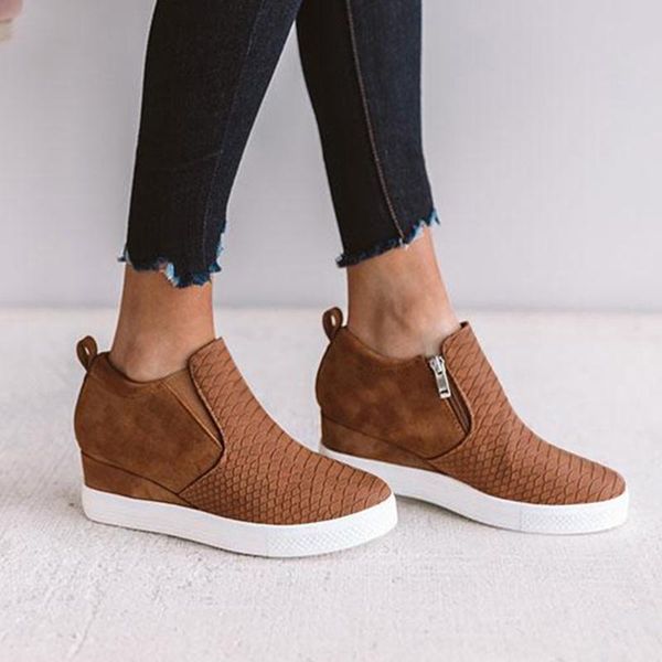 boots women zipper ankle casual slip on high ladies flats vulcanize shoes fashion leather waterproof sneakers, Black
boots women zipper ankle casual slip on high ladies flats vulcanize shoes fashion leather waterproof sneakers, Black