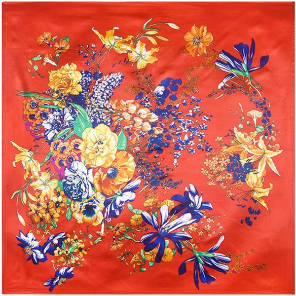 scarves 90x90cm european style imitation silk scarf women floral pattern flower painting neckerchief bandana large square, Blue;gray
scarves 90x90cm european style imitation silk scarf women floral pattern flower painting neckerchief bandana large square, Blue;gray