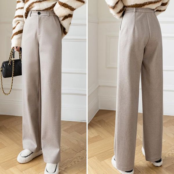 women's pants & capris wool blend women long autumn winter office lady high waist woolen wide-leg trousers fashion female straight, Black;white
women's pants & capris wool blend women long autumn winter office lady high waist woolen wide-leg trousers fashion female straight, Black;white