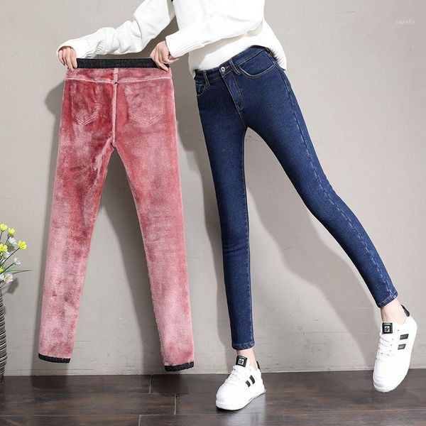 normov women plus velvet jeans autumn winter solid high waist skinny keep warm jeans female casual elastic plus size pencil jean1, Blue
normov women plus velvet jeans autumn winter solid high waist skinny keep warm jeans female casual elastic plus size pencil jean1, Blue