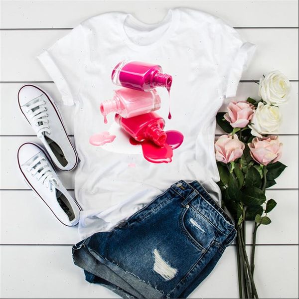 women t shirt 3d pink nail polish printed summer short sleeve casual white tshirts aesthetics femme tees fashion
women t shirt 3d pink nail polish printed summer short sleeve casual white tshirts aesthetics femme tees fashion