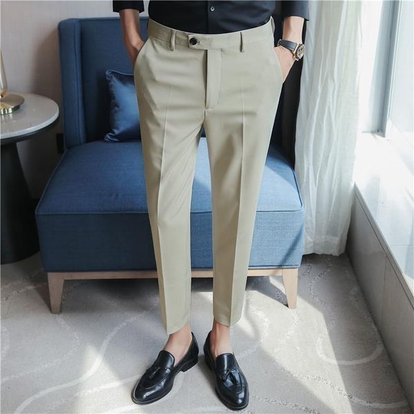 men's suits & blazers summer ice silk drape men dress pants solid simple ankle length slim fit business formal wear office trousers 36, White;black
men's suits & blazers summer ice silk drape men dress pants solid simple ankle length slim fit business formal wear office trousers 36, White;black
