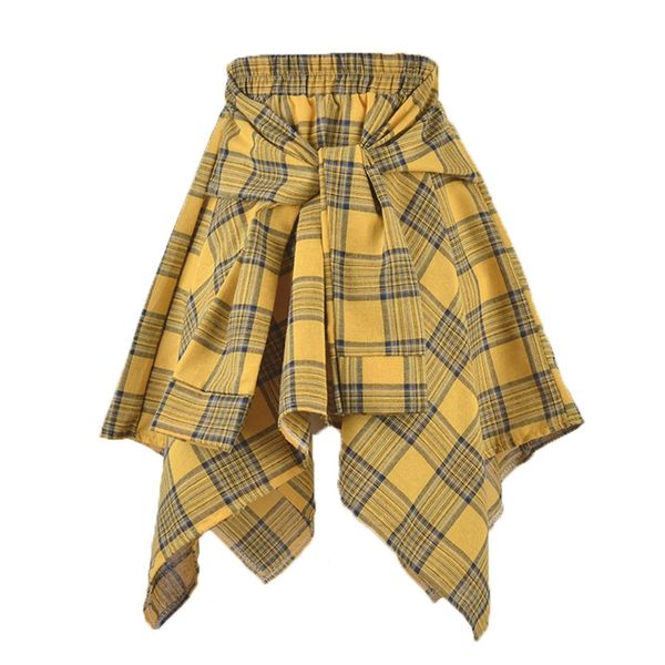 hiawatha women's irregular skirts summer shirts skirt lace-up elastic waist plaid skirt female college skirts s001 210315, Black
hiawatha women's irregular skirts summer shirts skirt lace-up elastic waist plaid skirt female college skirts s001 210315, Black