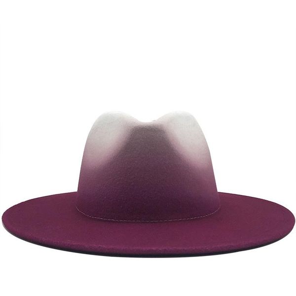 wide brim hats woolen women men vintage trilby felt fedora hat with gentleman elegant gradient color for lady winter jazz caps, Blue;gray
wide brim hats woolen women men vintage trilby felt fedora hat with gentleman elegant gradient color for lady winter jazz caps, Blue;gray