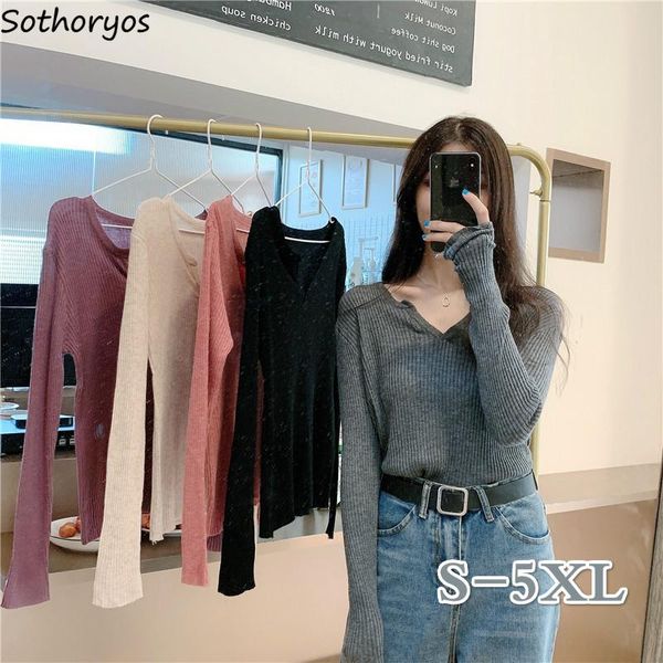 pullovers women autumn v-neck knitting all-match solid korean style large size 4xl stretchy warm elegant slender pullover womens, White;black
pullovers women autumn v-neck knitting all-match solid korean style large size 4xl stretchy warm elegant slender pullover womens, White;black