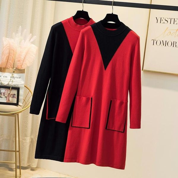 casual dresses 4xl plus size women elegant party kintting dress autumn winter 2021 long sleeve o neck patchwork oversized sweater, Black;gray
casual dresses 4xl plus size women elegant party kintting dress autumn winter 2021 long sleeve o neck patchwork oversized sweater, Black;gray