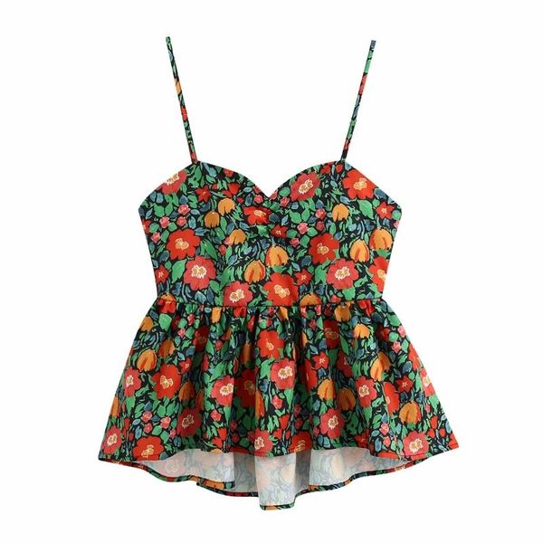 flabbit new 2021 women suspender print wrap chest waistline tuck back drawstring short shirt vintage digital printing blouse, White
flabbit new 2021 women suspender print wrap chest waistline tuck back drawstring short shirt vintage digital printing blouse, White