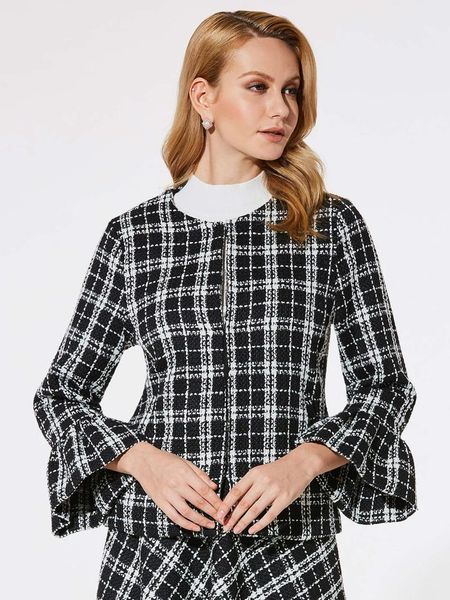 women's jackets slim women falbala spring workwear flare sleeve elegant business lady autumn outifts female patchwork fashion chic, Black;brown
women's jackets slim women falbala spring workwear flare sleeve elegant business lady autumn outifts female patchwork fashion chic, Black;brown