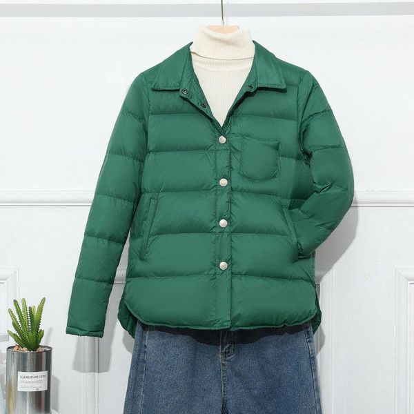 women's down & parkas light thin short shirt casual white duck loose coat, Black
women's down & parkas light thin short shirt casual white duck loose coat, Black