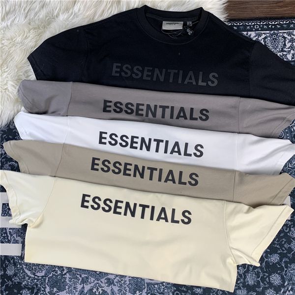21ss essential t-shirt loose letter fashion mens and womens short sleeve black white gray khaki, White;black
21ss essential t-shirt loose letter fashion mens and womens short sleeve black white gray khaki, White;black
