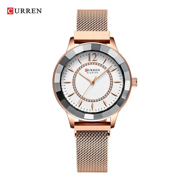 curren 9066 watch for women stainless steel waterproof casual fashion lady quartz watches relojes clocks blue rose gold mesh bracelet ladies, Slivery;brown
curren 9066 watch for women stainless steel waterproof casual fashion lady quartz watches relojes clocks blue rose gold mesh bracelet ladies, Slivery;brown