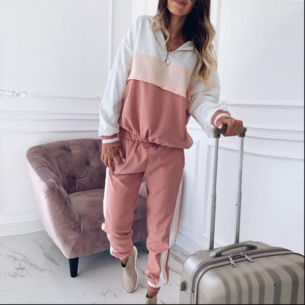 2021 spring women casual tracksuit sportswear sets women patchwork hoodies sweatshirt and sweatpant 2 pcs set, Gray
2021 spring women casual tracksuit sportswear sets women patchwork hoodies sweatshirt and sweatpant 2 pcs set, Gray