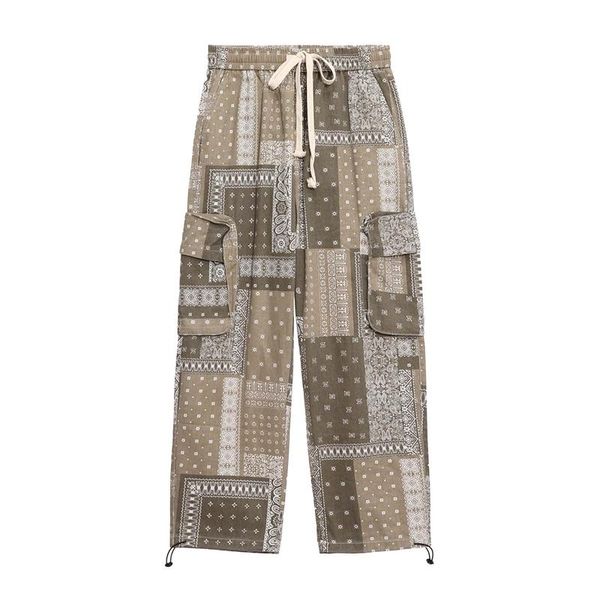 men's pants est pockets cashew print overalls men and women drawstring streetwear casual cargo baggy oversize harajuku track, Black
men's pants est pockets cashew print overalls men and women drawstring streetwear casual cargo baggy oversize harajuku track, Black