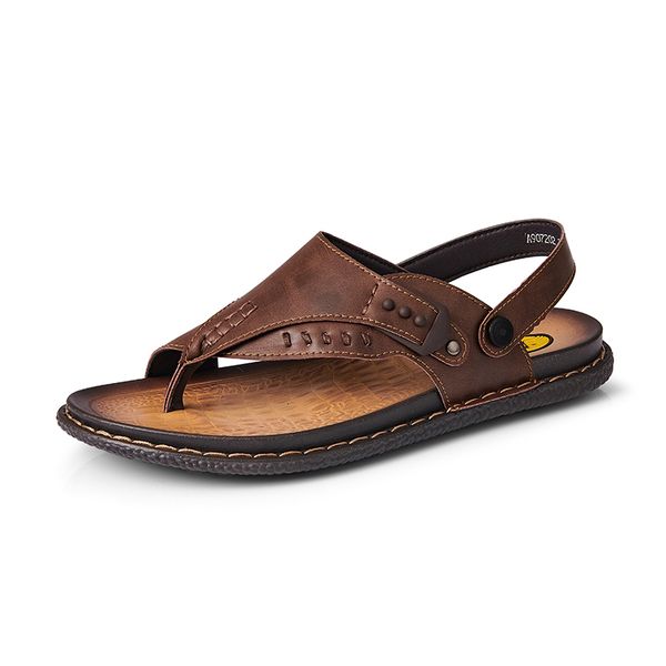 slippers fashion summer new male leather casual sandals handmade comfortable beach flip flops outdoor mens trendy concise slipper, Black
slippers fashion summer new male leather casual sandals handmade comfortable beach flip flops outdoor mens trendy concise slipper, Black