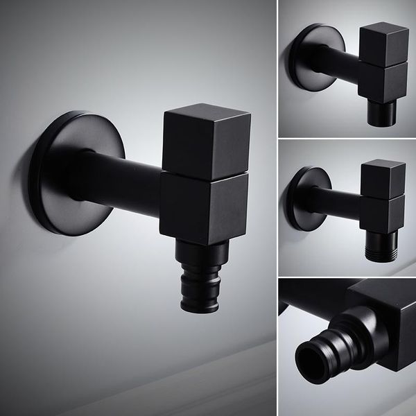 black full brass square washing machine 4 point faucet balcony washing machine mop pool single cold water tap
black full brass square washing machine 4 point faucet balcony washing machine mop pool single cold water tap