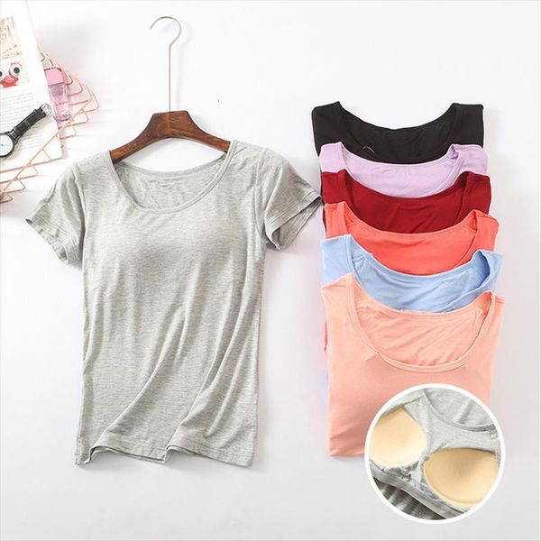 one piece bra half sleeved women sleepwear slim short belt chest pad female summer t shirt with b, Black;red
one piece bra half sleeved women sleepwear slim short belt chest pad female summer t shirt with b, Black;red