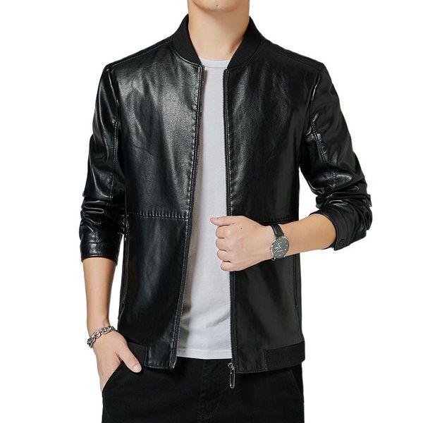men's fur & faux black baseball collar leather jacket spring and autumn coat man fashion casual windbreaker brown men outerwear
men's fur & faux black baseball collar leather jacket spring and autumn coat man fashion casual windbreaker brown men outerwear