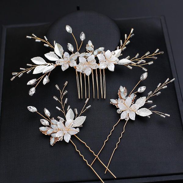 other 2021 korean-style bridal headdress handmade hair comb hairpin super delicate style wedding ornament, Golden;white
other 2021 korean-style bridal headdress handmade hair comb hairpin super delicate style wedding ornament, Golden;white