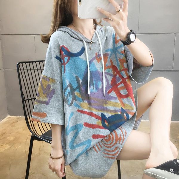 women's t-shirt graffiti female t shirt harajuku hip women summer half sleeve loose tees autumn oversize hooded tshirt l0833, White
women's t-shirt graffiti female t shirt harajuku hip women summer half sleeve loose tees autumn oversize hooded tshirt l0833, White