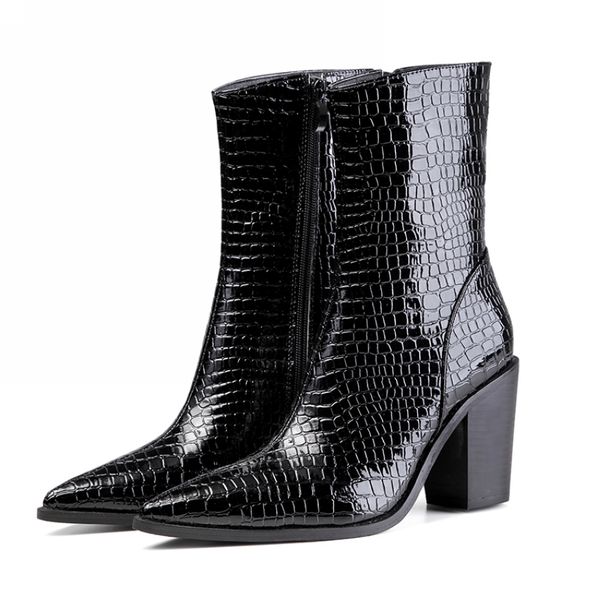 Thick High Heels Women Ankle Boots Pointed Toe Zip Footwear PU Leather Female Boot Shoes Woman 2021 New Black, Ttsw-p black
Thick High Heels Women Ankle Boots Pointed Toe Zip Footwear PU Leather Female Boot Shoes Woman 2021 New Black, Ttsw-p black