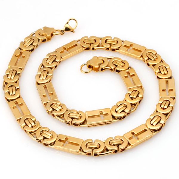chains mens chain boy necklace gold color flat byzantine cross pattern link stainless steel wholesale gift jewelry, Silver
chains mens chain boy necklace gold color flat byzantine cross pattern link stainless steel wholesale gift jewelry, Silver