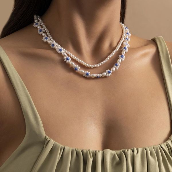 chokers minar boho white blue color beaded flowers necklace for women girls imitation pearl jewelry, Golden;silver
chokers minar boho white blue color beaded flowers necklace for women girls imitation pearl jewelry, Golden;silver