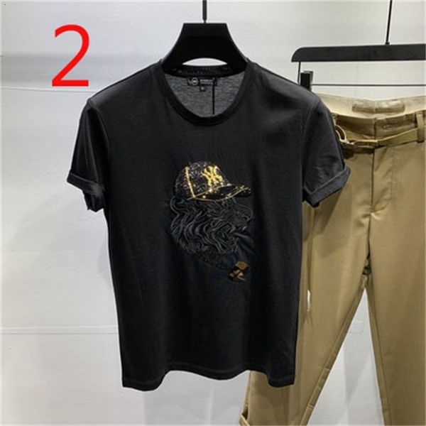 New 2021 Men's Embroidery Youth Short T-shirt Lapel Slim Half Sleeve Fashion Korean Tide Brand Handsome M44E, White;black
New 2021 Men's Embroidery Youth Short T-shirt Lapel Slim Half Sleeve Fashion Korean Tide Brand Handsome M44E, White;black