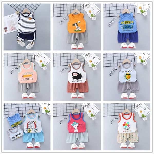 2 pieces set 1 3 4 5 years summer kids girls boys clothes cotton lovely cartoon sleeveless vests short clothing, White
2 pieces set 1 3 4 5 years summer kids girls boys clothes cotton lovely cartoon sleeveless vests short clothing, White
