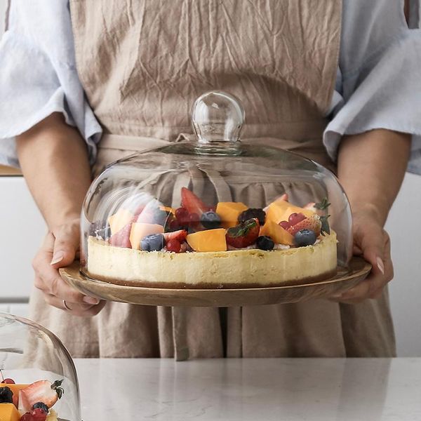 nordic style retro wooden cake plate glass cover dessert table display stand tray home kitchen decoration festive party
nordic style retro wooden cake plate glass cover dessert table display stand tray home kitchen decoration festive party