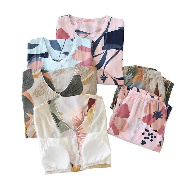 full cotton pajamas set floral printed women sleepwear simple style spring and summer long sleeve cardigan+pants loose homewear, Black;red
full cotton pajamas set floral printed women sleepwear simple style spring and summer long sleeve cardigan+pants loose homewear, Black;red