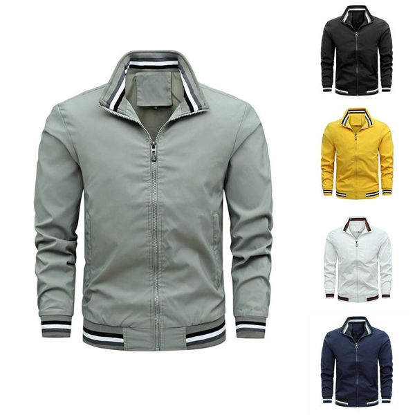 men's jackets jacket casual baseball spring and autumn fashion slim thin outerwear, Black;brown