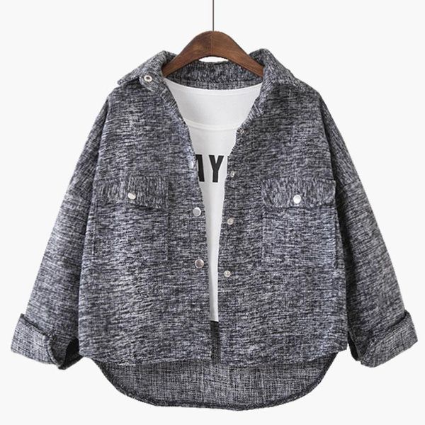women's jackets 2021 spring autumn korean version of the solid color retro thin section college wind loose pocket cardigan coat female, Black;brown
women's jackets 2021 spring autumn korean version of the solid color retro thin section college wind loose pocket cardigan coat female, Black;brown