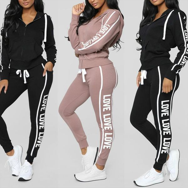 fashion casual stripe zipper womens pants long sleeve pullove set spring winter autumn two piece playa mujer, White
fashion casual stripe zipper womens pants long sleeve pullove set spring winter autumn two piece playa mujer, White