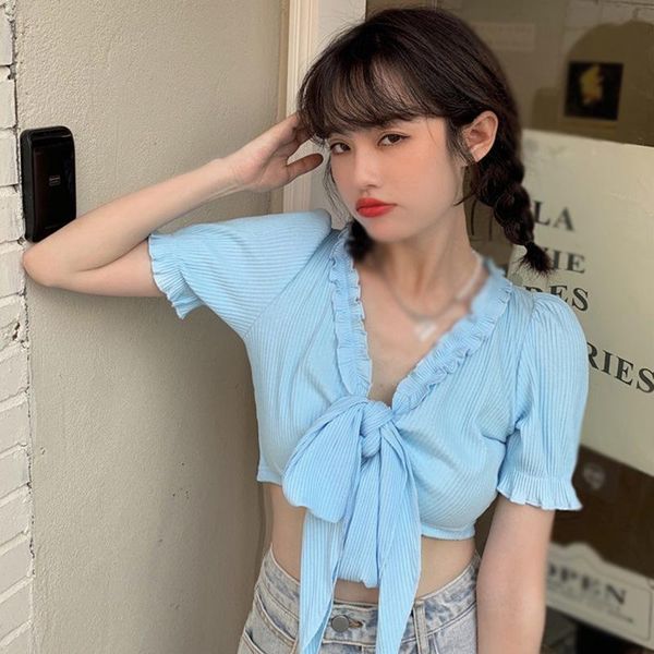 women's t-shirt jlong summer short sleeve v-neck knitted women solid color tee, White
women's t-shirt jlong summer short sleeve v-neck knitted women solid color tee, White
